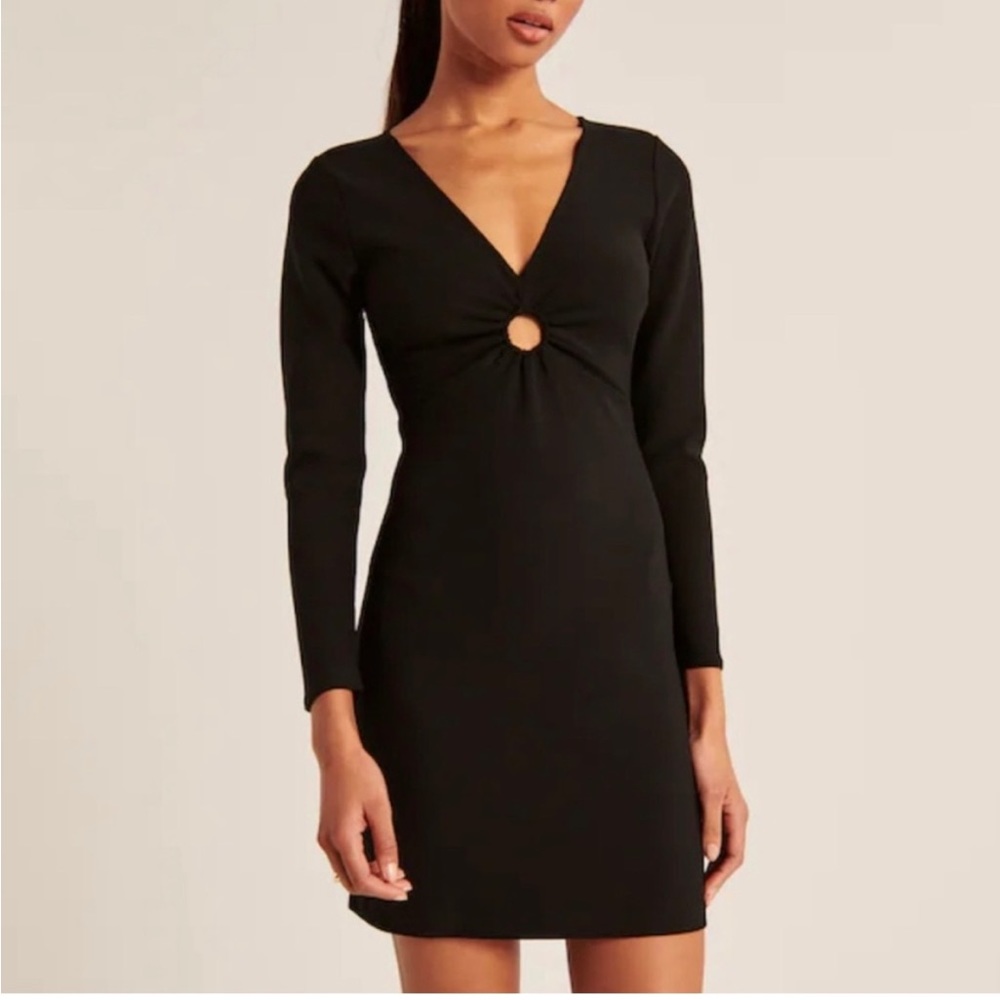 Abercrombie & Fitch Women's Long-Sleeve O-Ring Mini Dress